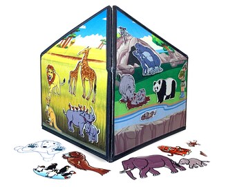 Lot De Figurines Playmobil Zoo Anciennes - Animaux Vintage : Dromadaire, Éléphant, Lion