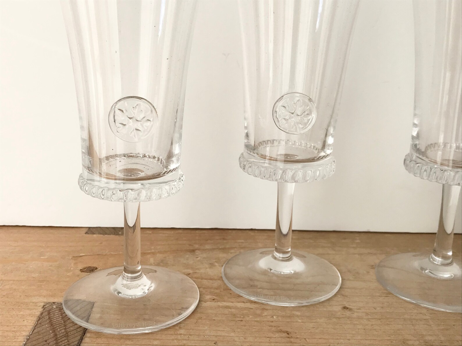 4 Vintage Villeroy & Boch Flute Champagne Glasses Etsy