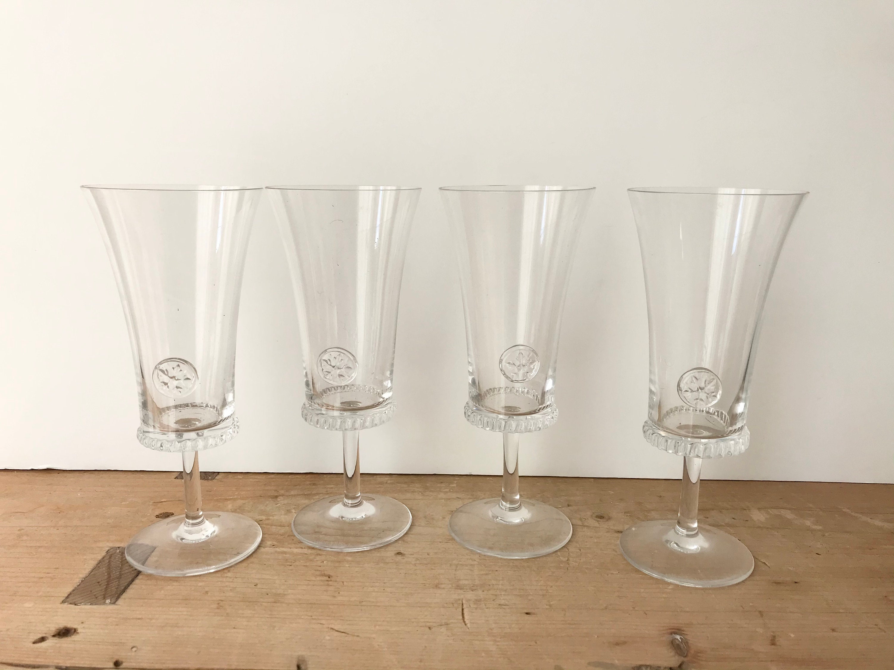 4 Vintage Villeroy & Boch Flute Champagne Glasses Etsy