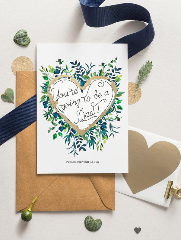 You're Going To Be A Dad, Baby Announcement Card, Guess What, Tel…