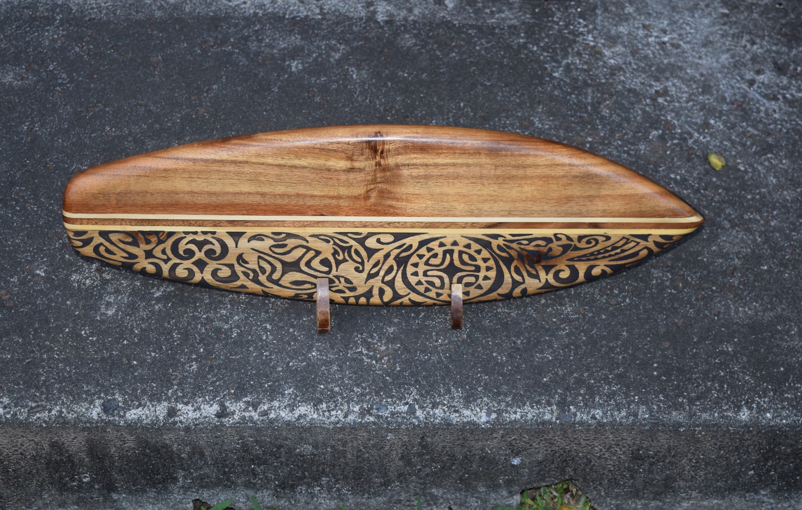 Customized Hawaiian surfboard with tribal designs 24 Etsy