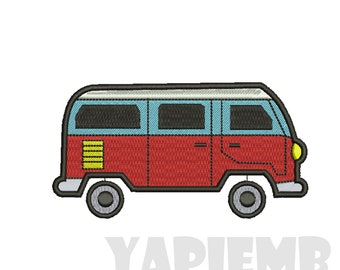 7 SIZES Van Embroidery Designs Machine Embroidery Designs PES Embroidery Pattern - Instant Download
