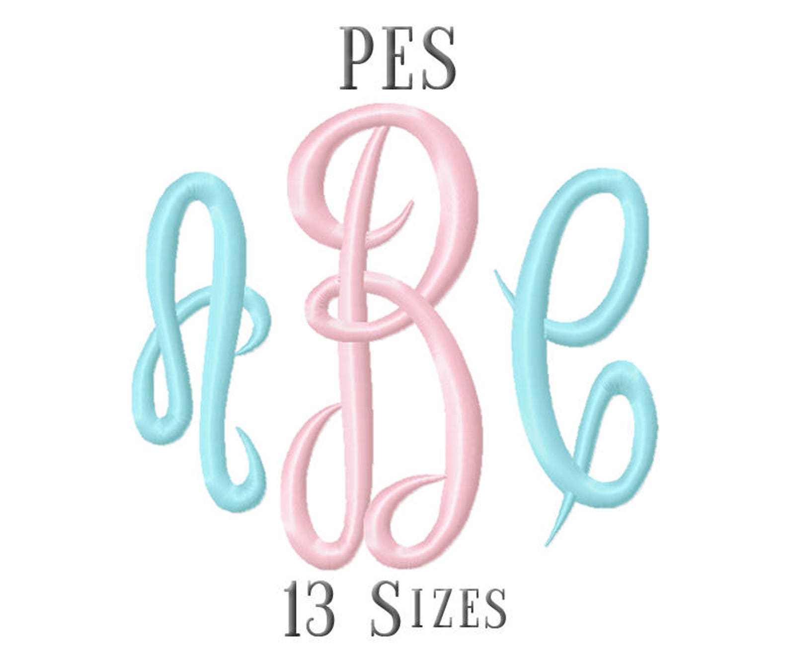 13 size pes fonts empress monogram embroidery fonts embroidery  etsy 13 size pes fonts empress monogram embroidery fonts embroidery  etsy