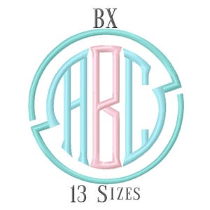 13 SIZE BX Fonts Seal Monogram Embroidery Fonts Embroidery Designs Embroidery Alphabets Letters Monogram Fonts - Instant Download