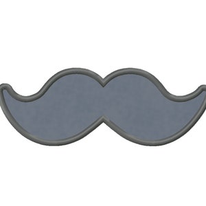 Peut inclure: Une moustache en feutre gris avec un contour noir.