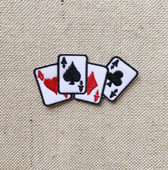 Ace Patch Iron On Patch Embroidery Patches Embroidery Etsy