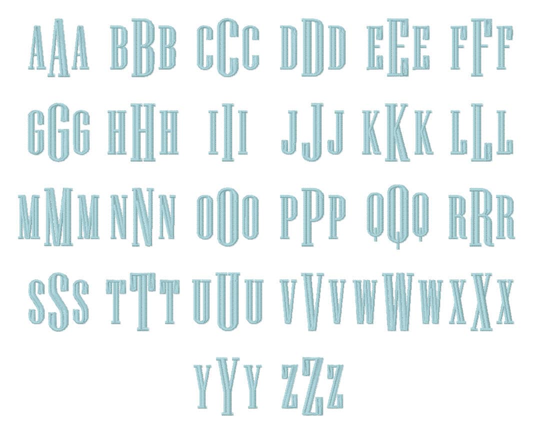 13 SIZE BX Fonts Engraved Monogram Embroidery Fonts Embroidery Designs  Embroidery Alphabets Letters Monogram Fonts Instant Download - Etsy
