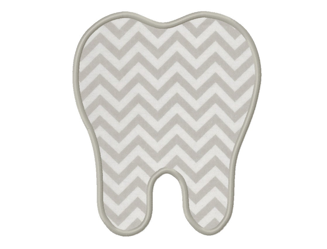 15 SIZES Tooth Applique Embroidery Designs Machine Embroidery Etsy
