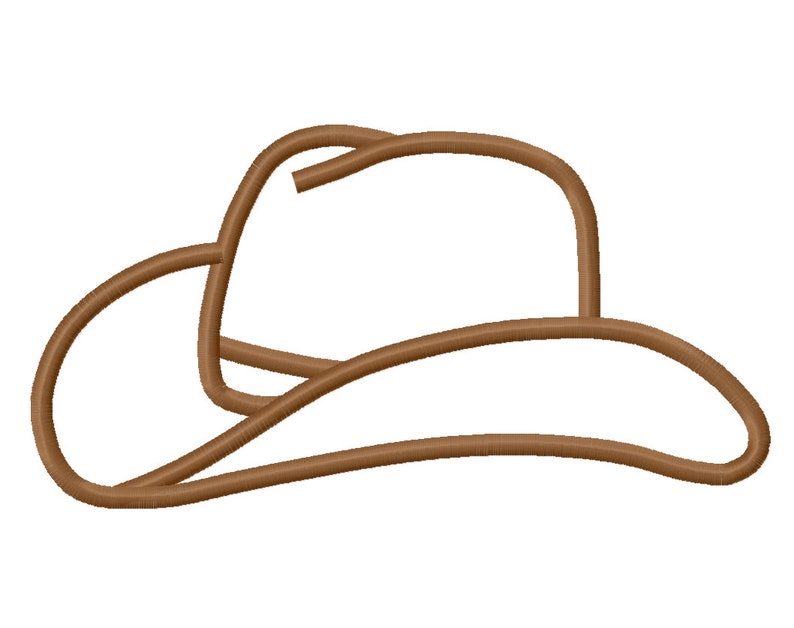 11 SIZES Cowboy Hat Applique Embroidery Designs Machine Etsy Israel