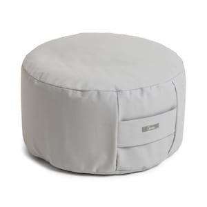 Pouf CANENYA- LIGHTGREY rundes Sitzkissen für Groß und Klein Bodenkissen für jedes Zimmer hübsches Wohnaccessoires