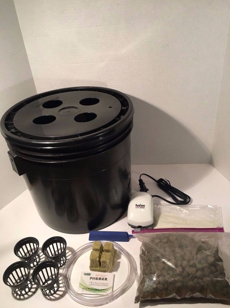 Complete Hydroponic System 4 Site DWC Hydroponic Grow Kit Etsy