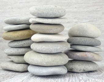 Piedras del Mar Báltico, Rocas planas para arte de playa, Piedras para manualidades (1 kg)