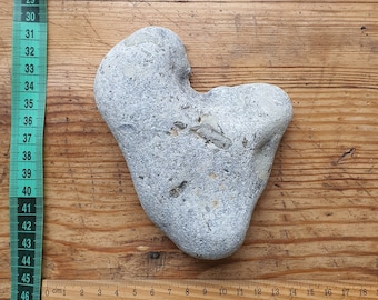 Baltic Sea Heart Rock, Large Beach Pebble