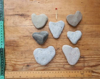Baltic Sea Heart Stones, Beach Heart Rocks Set
