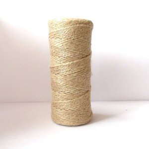 100 meter natuurlijk jute touw, 2 mm rustiek koord