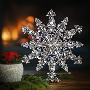 Glistening Rhinestone Snowflake Ornament