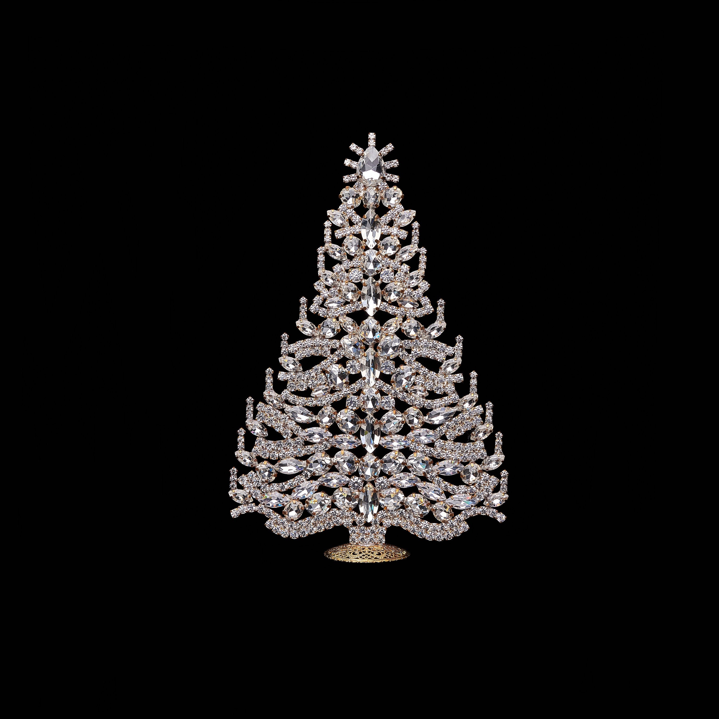 Sparkling Pinnacle Christmas Tree (festive Colours), Handmade Tabletop ...