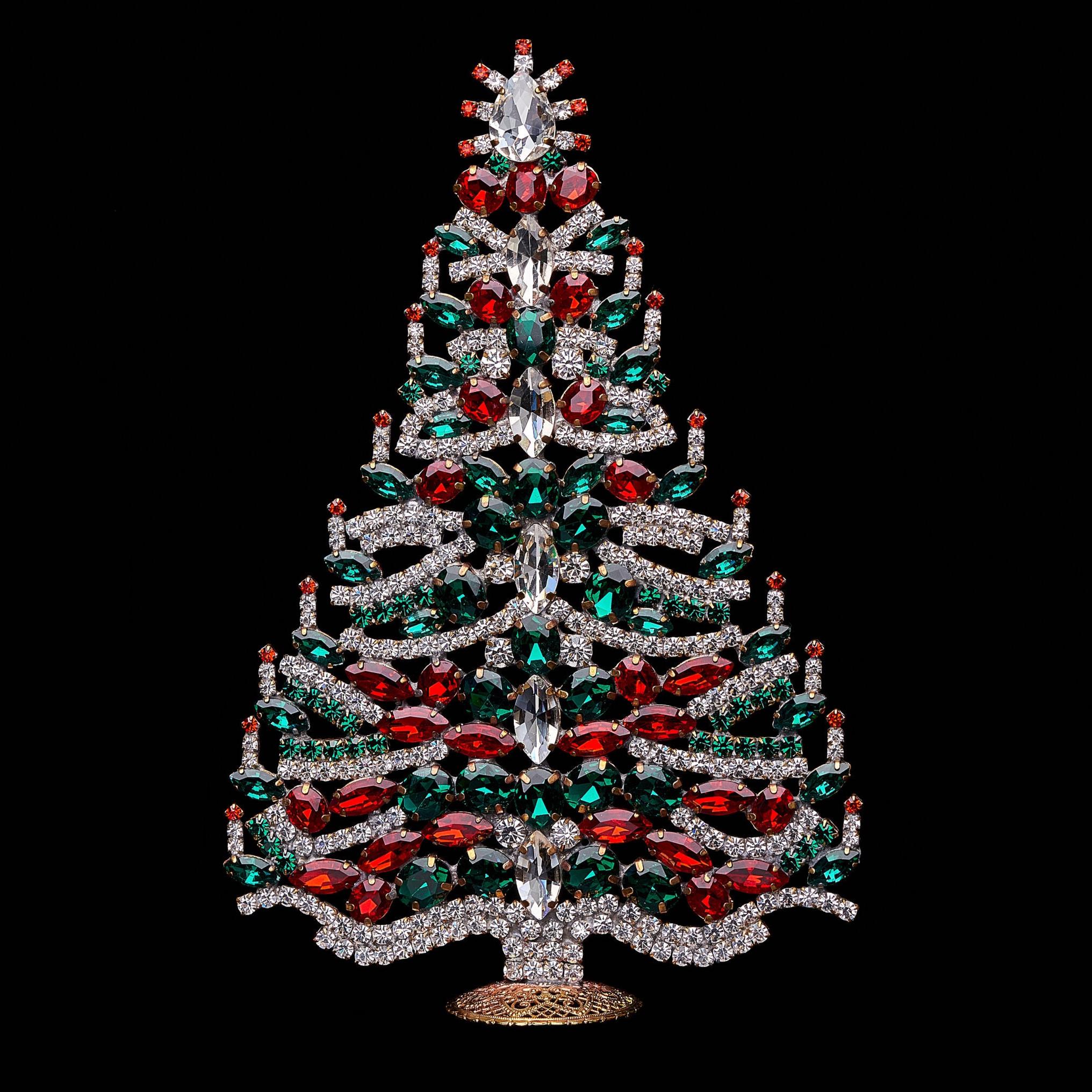 Sparkling Pinnacle Christmas Tree (crystal Clear), Handmade Tabletop ...
