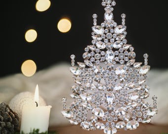 Strass kerstboom, Tsjechisch kristal tafeldecor