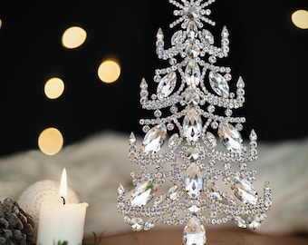 Sparkling Pinnacle Christmas Tree (crystal Clear), Handmade