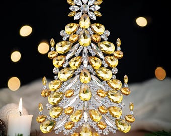 Strass kerstboom, Tsjechisch kristal tafeldecor
