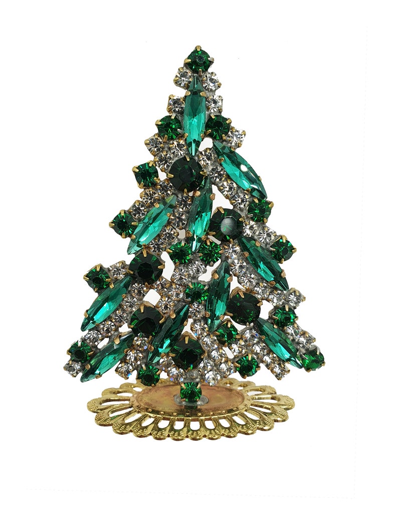Rhinestone Christmas Tree Vintage Christmas Tree Vintage Etsy