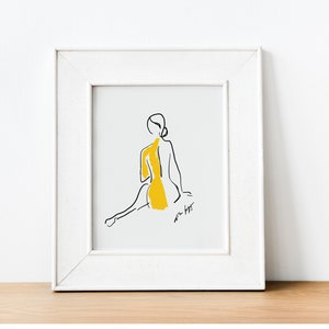 Yellow Figure Art Print