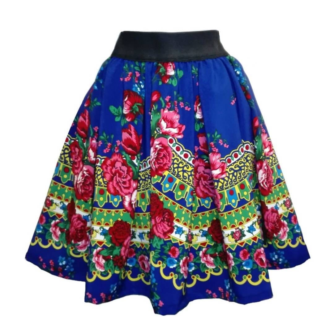 Common Folk Twill Skirt-Blue