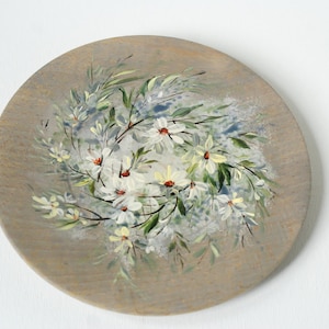 Wooden Plate, Decorative Plate, Handmade Plate, Painting Plate, Home Decor,  Acrylic Painted Plate, Kitchen Decor, Original Gift