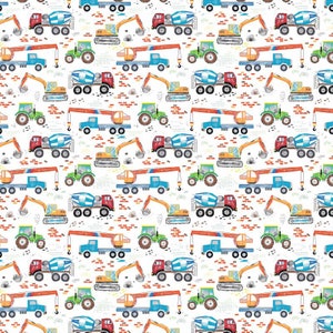 Camions Tissu de coton, tissu de coton pour bébé garçon, tissu 100% coton, tissu de coton pour enfants, tissu par verge 63 « de large, par mètre 160 cm de large