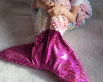高級マーメイドテール寝袋（子供・幼児用）、光沢のあるプラッシュデザイナーブランケット、ハンドメイドカスタムプレミアムギフト