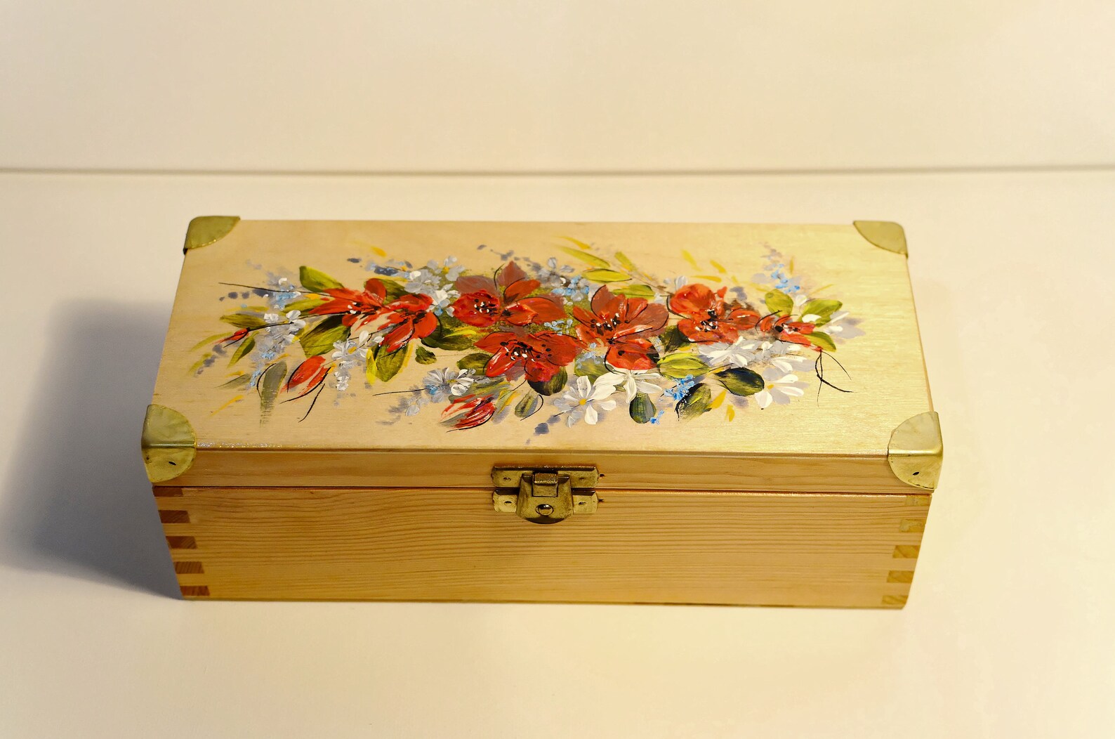 Wooden Tea Box Tea Box Wood Painted Wooden Box Box for Tea Etsy