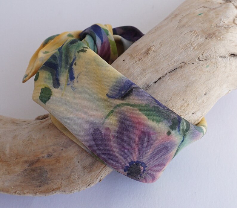 Hand-painted silk bracelet