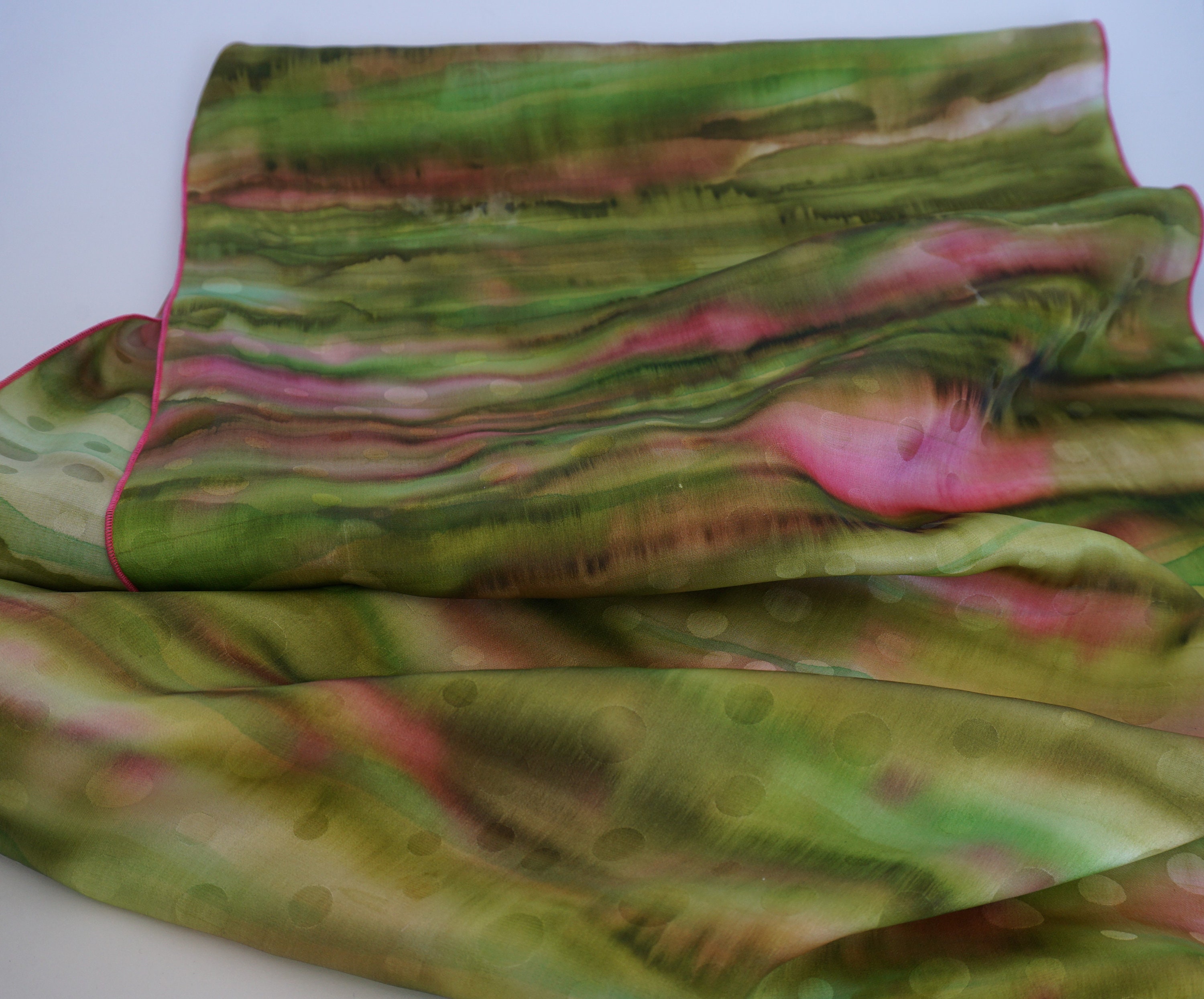 Etole seide chinesischen Pfannkuchen bemalt mit der grünen | Etsy