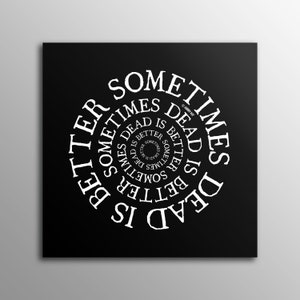 Pet Sematary Print Quote | Stephen King | White ink on Black card | Horror Print