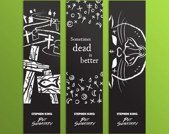 Pet Sematary Set Bookmarks: Stephen King Horror