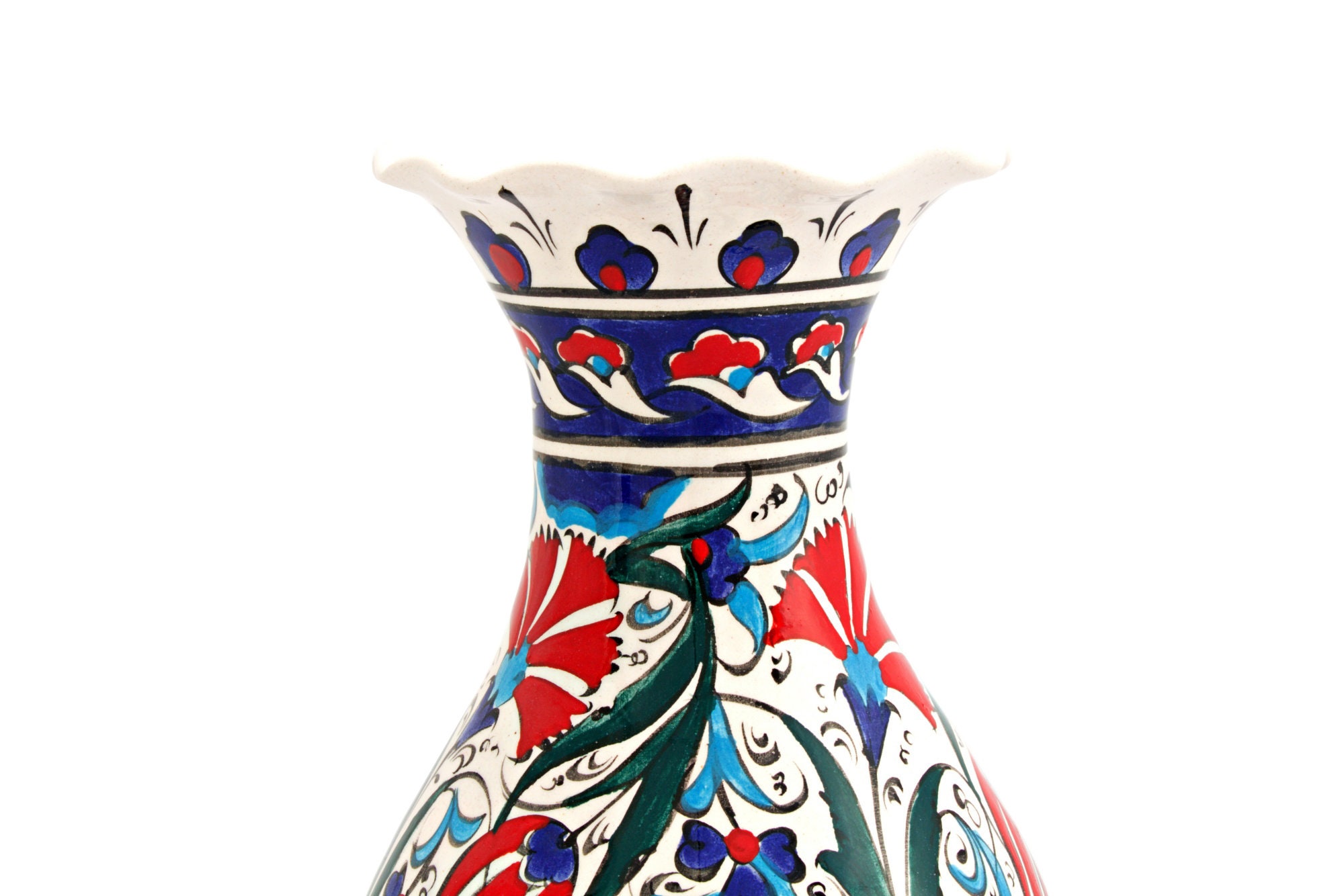 Handmade Handpainted Turkish Ottoman Ceramic Vase 79 Etsy