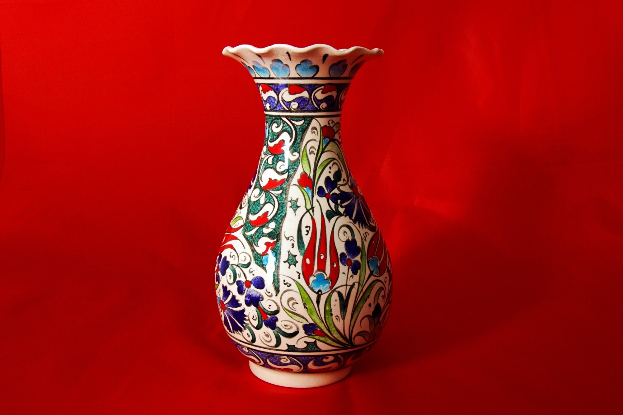 Handmade Handpainted Turkish Ottoman Ceramic Vase 79 Etsy