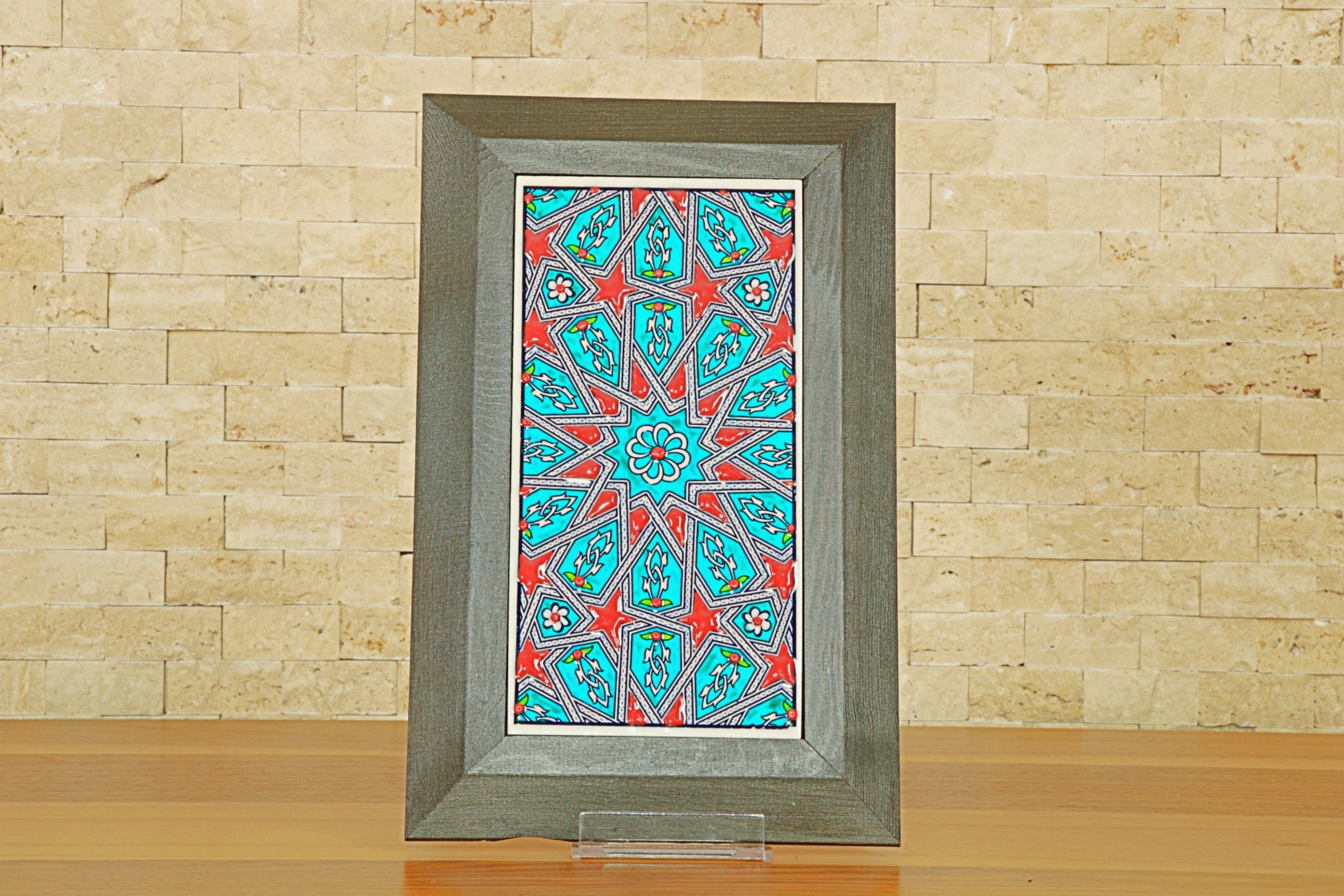 Handmade Handpainted Turkish Ottoman Design Wall Art Ceramic Etsy