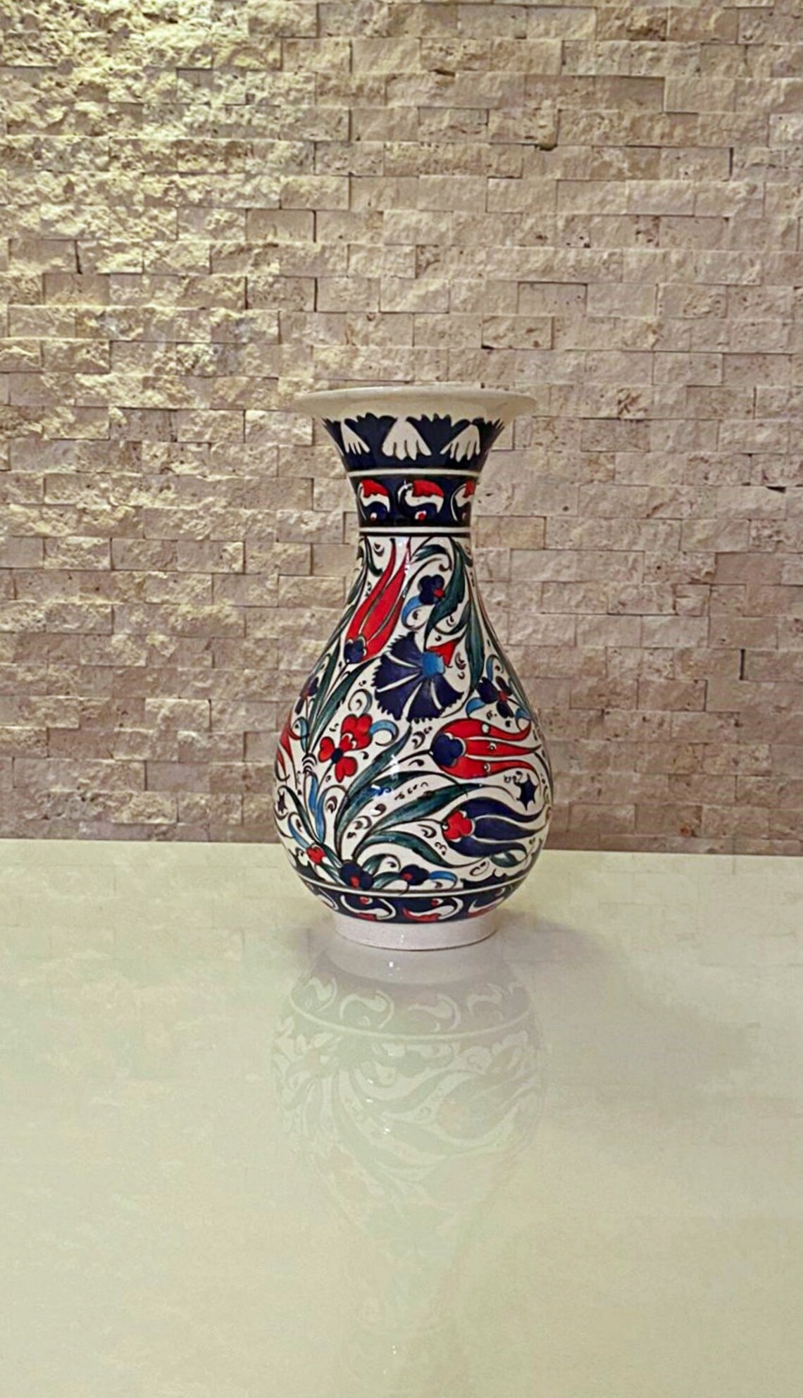 Handmade Handpainted Turkish Ottoman Ceramic Vase 79 Etsy