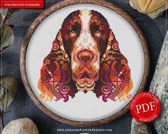 Cross stitch chart-KIT CAVALIER KING CHARLES SPANIEL CUCCIOLO