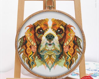 Pets//Spaniels//Dogs English Springer Spaniel Dog Counted Cross Stitch Kit