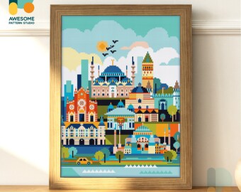 Istanbul, Turchia, Europa Kit per pittura a diamante: Pittura a diamante moderna 5D per appassionati, DS626