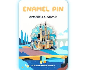 Emaille Pin - Cinderella Schloss. Hard Enamel Pin, Emaille Pin Display, Button, Stick Pins, Anstecknadel, Acryl Pin, EP045