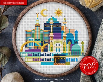 Patrón de bordado de punto de cruz Mecca #P156 Descarga / Kits de punto de cruz / Diseños de punto de cruz / Patrón de cruz / Diseños de cruz