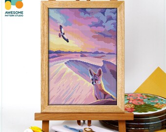 White Sands National Park, New Mexico, USA Cross Stitch Pattern, Embroidery Sampler, CS2630