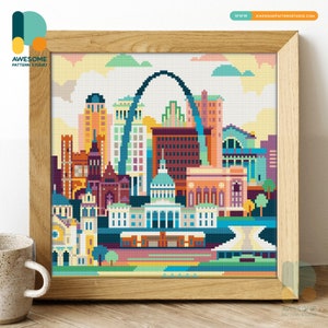 St. Louis, USA Diamond Painting Kit - Modern Diamond Painting 5d Diamond Painting Art for Mosaic Kit Lovers, DS082 image 2