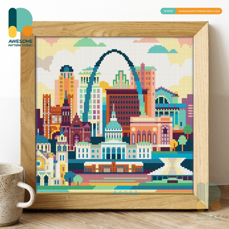 St. Louis, USA Diamond Painting Kit - Modern Diamond Painting 5d Diamond Painting Art for Mosaic Kit Lovers, DS082 image 2