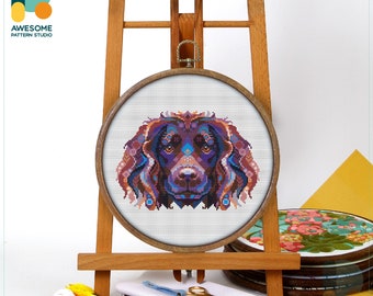 Spaniel Boykin CS1362, Counted Cross Stitch Pattern KIT and PDF | Embroidery | Pattern Instant Download | Cross Stitch Kits | Cross Designs