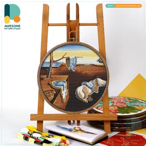 The Persistence of Memory By Salvador Dali Cross Stitch Pattern and Kit - Modern Needlework Art for Unique Embroidery Lovers, CS2212